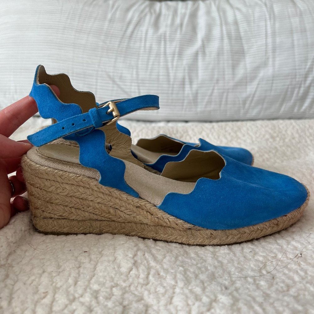 Boden Scalloped Wedges - Blue Dreams!!